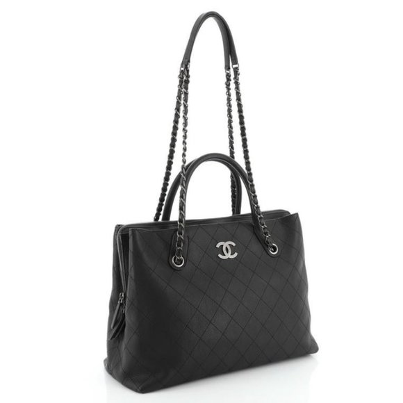 Chanel Urban Shopping Tote Quilted Caviar Large - Picture 1 of 16